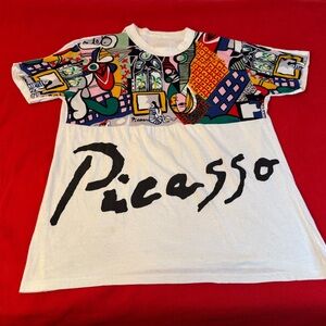 Vintage Pablo Picasso Brazilian T’S Artwork T-Shirt Size L Adult EUC